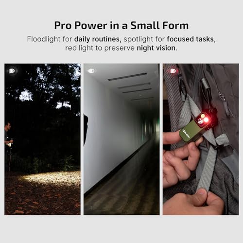 OLIGHT Oclip Pro Rechargeable EDC Clip-on Flashlight, OD Green - color: OD Greeen