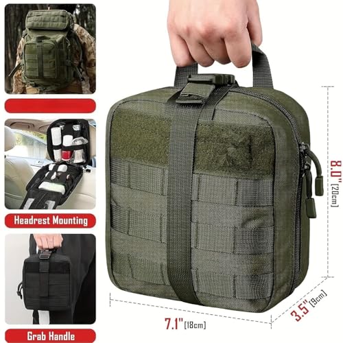 Outdoor Survival Pouch and Waist PacksCompatible Quick-Release Empty Utility Bag for Tactical Emergency Storage Empty Bag Only (Army Green) - color: Army Green