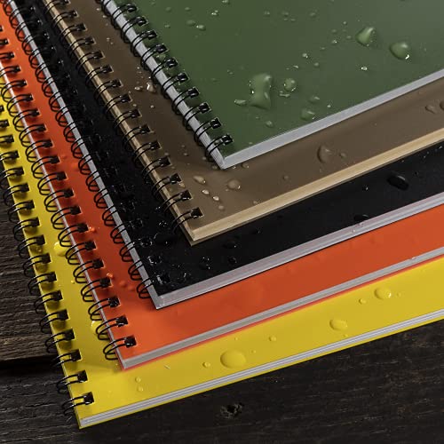 Rite in the Rain Weatherproof Side Spiral Notebook, 6.625" x 8.5", Yellow Cover, Universal Pattern, 2 Pack (No. 373-LGL2) - color: Yellow, style: Universal