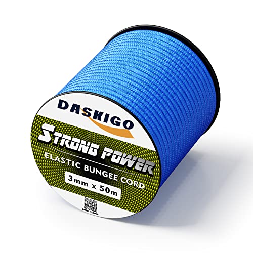 Elastic Bungee Shock Cord 3-8mm (Light Blue, 1/8'' x 164FT) - color: Light Blue, size: 1/8'' x 164FT