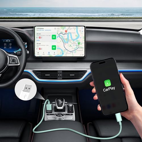 iPhone Car Charger Cord, USB to Lightning Cable for CarPlay, 3FT Green | For Apple iPhone 14/13/12/11 Series, USB A to Lightning Charging Cable, Fast Charging and Data Transfer - color: Green, size: 3FT
