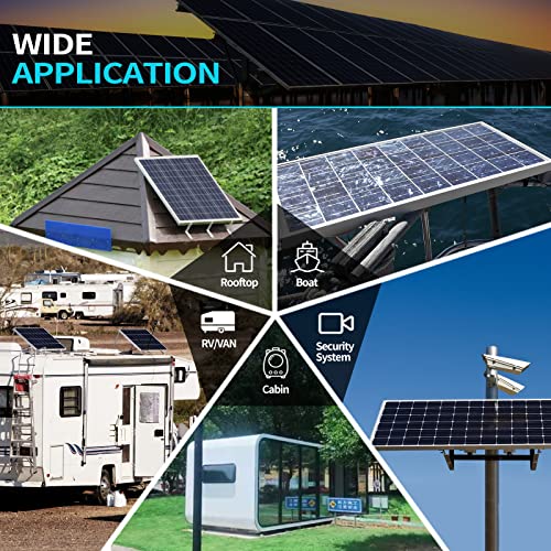 ACOPOWER 50W Mono Solar Panel,Waterproof Built-in Blocking Diode Small Solar Panels– Efficient 12V Battery Charger for RVs, Boats, and Off-Grid Applications | 50W monocrystalline solar panel with waterproof design and blocking diode, ideal for RV, boat, m