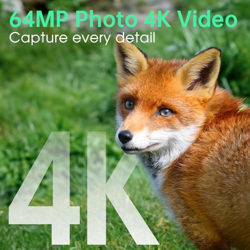 Trail Camera 2 Pack 4K 64MP WiFi Solar Game Camera, 5800mAh Battery, 64GB Memory Card and Ip67 Waterproof Night Vision Trail Cam,130° Wide Angle for Deer & Farm Security - color: Dark grey