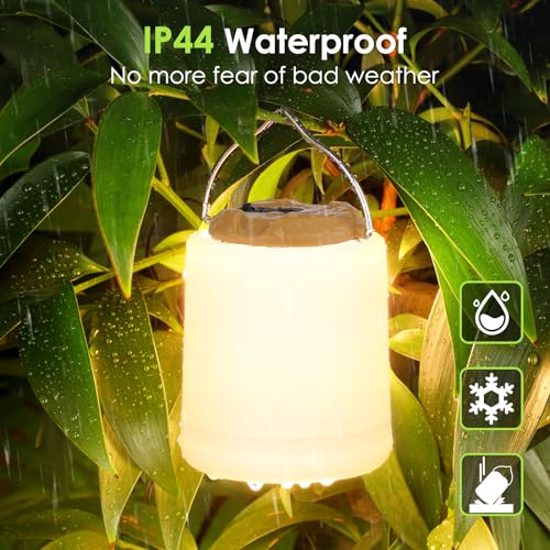LED Camping Lantern, Rechargeable Camping Light Outdoor Flashlights Lantern - color: Khaki