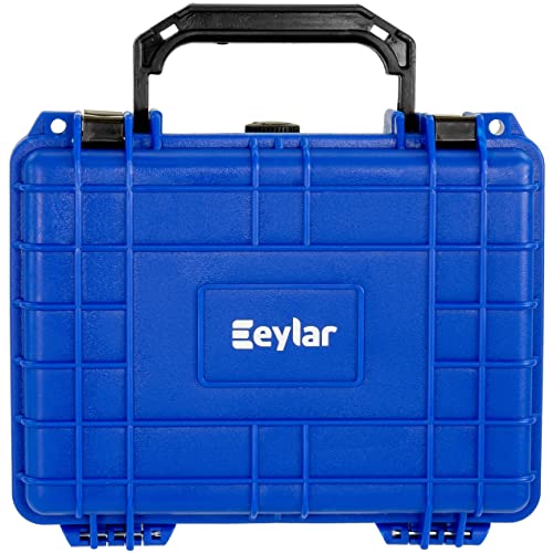 Eylar Protective Camera Hard Case Water & Shock Proof w/Foam, TSA Standards 9.12 inch 7.56 inch 4.37 inch (Blue) - color: Blue