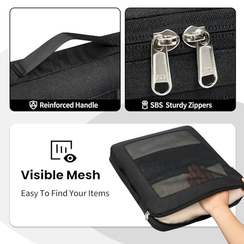 Compression Packing Cubes for Travel, Lightweight Vacation Travel Essentials, Travel Accessories for Suitcase Organizer Bags Set, Durable Luggage Organizer