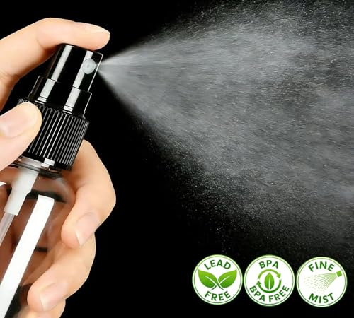 1 Oz Travel Spray Bottles, Thickened Reusable Refillable Plastic Sprayers 2 Pack