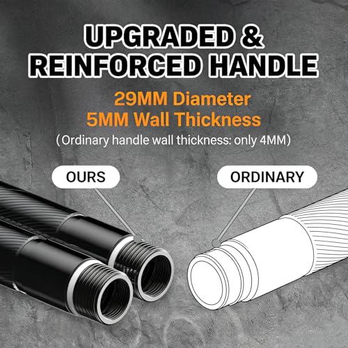 Trekking Pole Tactical Walking Stick,Survival Hiking Pole(7-Section) - color: 7-Section Black Handle