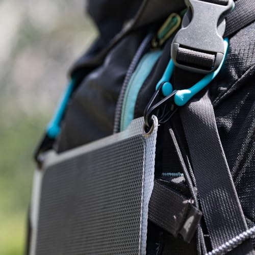 Paleblue Approach 1 Portable Solar Panel Charger – 7W Single Panel Foldable Solar Phone Charger with Dual USB Ports, Grip Cords & Stash Sleeve for Hiking, Camping, Backpacking & Off-Grid Power
