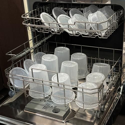 TashiBox 50 Sets 16 Oz Plastic Deli Containers with Lids - Food Storage Containers with Lids - Clear Airtight Meal Prep Containers, BPA Free, Stackable, Leakproof, Microwave and Freezer Safe - size: 16 oz - 50 Containers & Lids