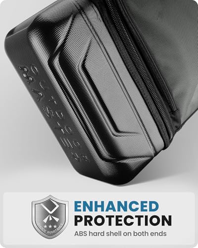 OutdoorMaster Snowboard Bag with ABS Hard Shell Ends for Travel 155CM | ABS Hard Shell Ends, 900D Waterproof Fabric, Thick Foam Padded Snowboarding Bag, Multiple Compartments, Padded Shoulder Strap