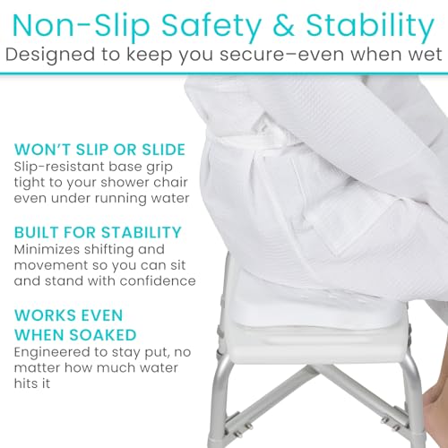 Vive Shower Seat Cushion - Comfortable Support for Pain Relief