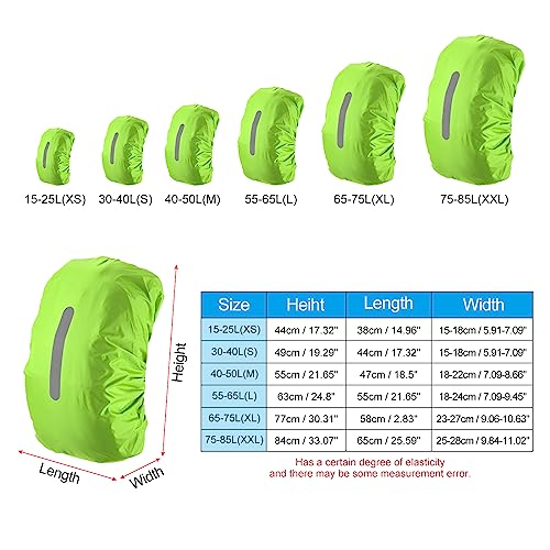 PATIKIL Waterproof Backpack Rain Cover, Non-Slip Backpack Cover with Vertical Reflective Strap Stay Dry for Hiking, Camping, Hunting - color: Lawn Green, size: Medium
