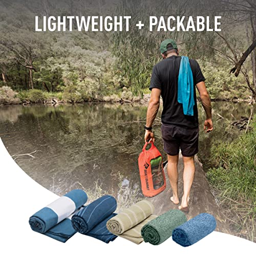 Sea to Summit Drylite Towel, Lightweight Camping and Travel Towel - color: Moonlight Blue, size: Small