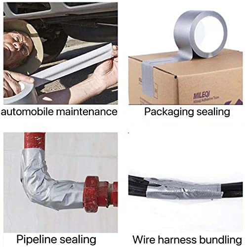 Multi Purpose White Duct Tape 2 Inch X 33 Yards, Heavy Duty Strong Adhesive Tape, No Residue, Waterproof All Weather, Tear by Hand, Industrial Repairs - color: White, size: 2 Inches x 33 Yards