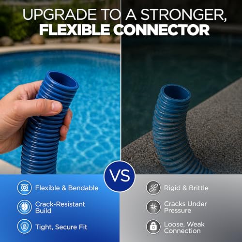 Filter Hose Kit - Clamps & Adapters - 1.5 in x 3 ft 2 Pack - PTFE | Above Ground Pool Systems, Sand And Pump Connections, Thread Seal Tape Included, Flexible Leak Resistant Design - size: 1.5" - 3 Feet (2 Pack)