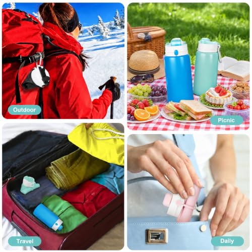 PLTCAT Collapsible Water Bottles, 19oz Foldable Silicone Travel Bottles | BPA-Free Silicone, Leak-Proof Lids, Dishwasher Safe, Carabiner Clips, Compact Roll-Up Design - color: Green
