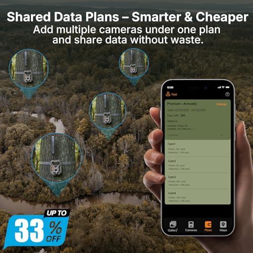 Meidase S965 Pro Cellular Trail Camera (Non-WiFi), 4G LTE Remote Monitoring, Live View, 7800mAh Battery, GPS Tracking, Multi-Cam Data Plan, Motion Activated