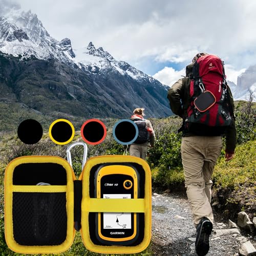 Lebakort Hard Case Compatible with Garmin eTrex 10/20 / 20x / 30x / 22x / 32x / SE Worldwide Rugged Handheld GPS Navigator (Black + Yellow Case) - color: Black + Yellow Case
