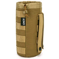 Gonex MOLLE Bottle Pouch, Drawstring Water Bottle Holder | 900D Oxford, Mesh Bottom, Fits MOLLE Packs & Vests, Flexible Height, Holds Bottles or Umbrellas - color: Tan