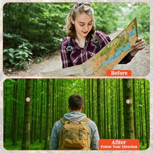 48PCS Reflective Trail Markers Bright Trail Signs Lightweight Glow Trail Arrows Markers for Tree Marking Reflector Camping Hunting Hiking and More, Red