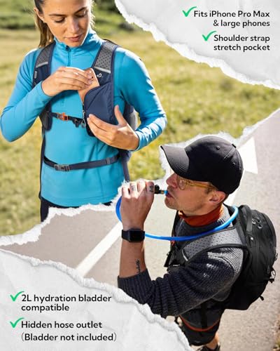 WATERFLY Small Lightweight Hiking Backpack: 20L Outdoor Daypack with Phone Pocket, Hydration Compatible, Breathable Backpanel, Multi-Compartment for Camping Trekking Travel Women Men - color: Grey