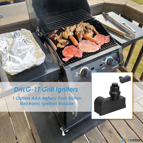 1 Outlets DHLG-1T AAA Battery Tact Push Button Electronic Ignition Module | Replacement for Charbroil, Broil King, Broil-Mate, Napoleon, Grill Igniters for Charbroil Grill Igniter Replacement - size: 1 Outlet(AAA)