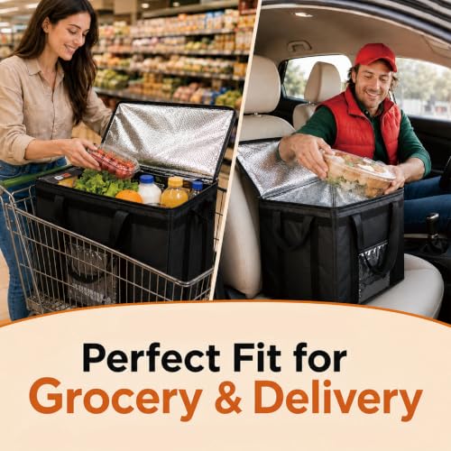 NZ home Insulated Food Bag, Portable Cooler Tote (3XL, Blue, 1 Pack) - color: Blue, size: 3XL