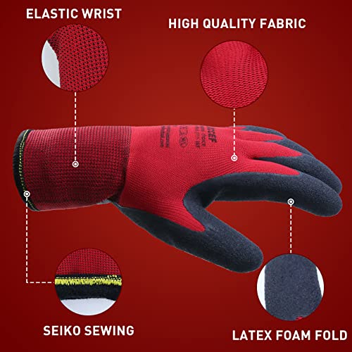 2 Pairs Winter Work Gloves Men Women, Thermal Freezer Gloves - size: Small (Pack of 2)