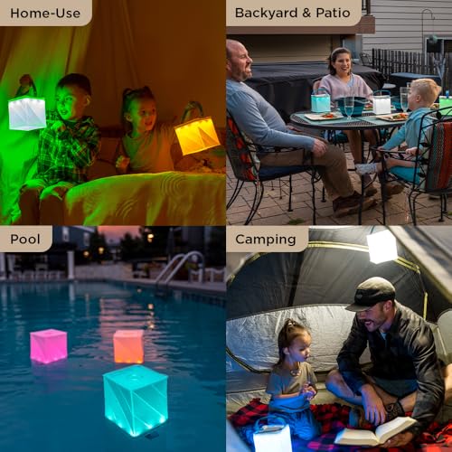 LuminAID Nova Colors Inflatable Solar LED Camping Lantern, 8 Color Modes - style: Multicolor