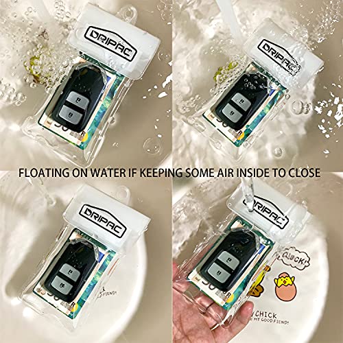 DRIPAC Waterproof Car Key FOB Case Bag Dry Holder Pouch For ID Badge Cash - color: White