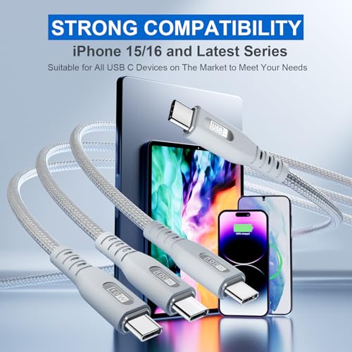 SIQIWO 100W USB C Multi Charging Cable, 4FT-1Pack PD3.0 Fast Charging Cable | 3 in 1 Multiple Charger Cord for iPhone17/16/15/MacBook Pro/Air/iPad/GalaxyS26/S25/ Pixel/Switch/PS5 (Charging Only,100W Max)