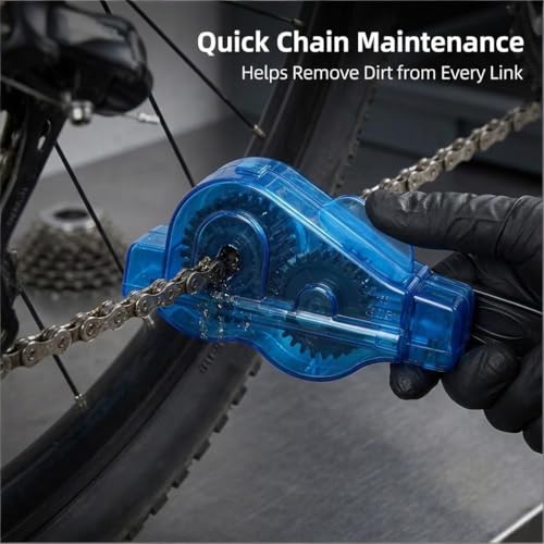 Bike Chain Cleaning Kit Compact 5 Piece Brush Set Plastic Design for Mountain Cycling and Road Bike Chain Maintenance, 4PCS