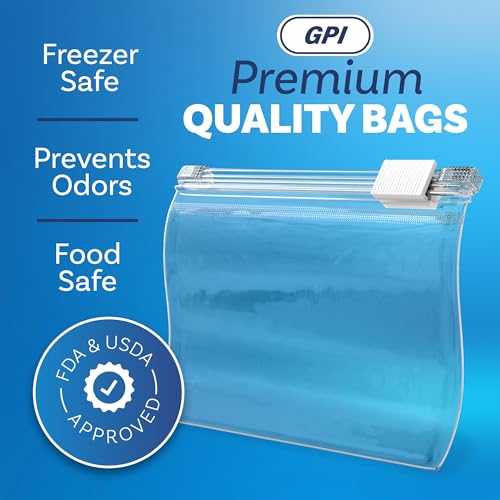 100 Count - Slider Zip Food Storage Snack Bags, 4" x 3" 2 Mil Small, Strong & Durable For Nuts, Candy, Snacks, Seeds, Jewelry & More. GPI - size: 4" X 3"
