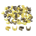 uxcell 80Pcs Zipper Slider Retainers - #5 U Shape Top Stoppers for Bags Coats Jackets Closed-end Zippers Replacing, Gold Tone & Bronze Tone - color: Gold Tone/Bronze Tone, size: #5