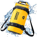 OSAH DRYPAK 25L Waterproof Dry Bag - Motorcycle Luggage Tail Bag with Straps for Back Seat, Roll Top Lightweight Waterproof Backpack Sack for Travel, Swimming, Boating, Kayaking, Camping and Beach - color: Yellow