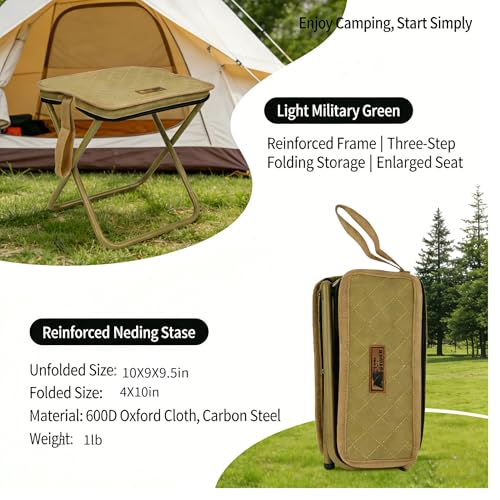 Portable Stool for Mountaineering and Hiking, Lightweight Collapsible Space-Saving Stool for Camping, Fishing, Hiking, Travel and Picnic (B) - color: B