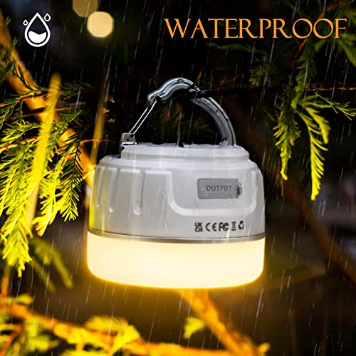 Sinvitron LED Camping Lantern Rechargeable with Remote Control - 1000LM 150H Runtime Tent Light, 5200mAh Water-Resistant Emergency Light for Hurricane Power Outages, Hiking Home - style: 1Pack White