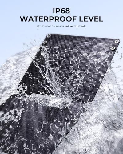 21W Solar Panel Charger BigBlue SolarPowa 20 Portable Solar Charger with USB-A/USB-C Ports, IP68 Waterproof, High-Efficiency Lightweight Foldable Solar Panels for Phones, Tablets, Camping, Backpacking - color: Gray