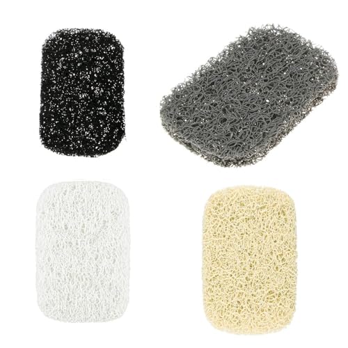 Snowkingdom 4 Pack Assorted Soap Saver Holder for Bar Soap Dish, Self Draining Soap Lift for Shower Kitchen Bathroom, Porous Construction air circulate 2.9" x 4.5" PVC BPA-Free Non-Slip Durable - color: Assorted