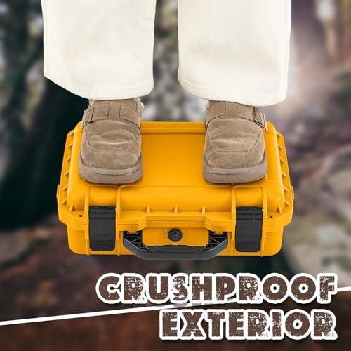 Relaxweex 11.3 x 8.7 x 4.2 Inch Hard Case, Grid Shell, Yellow - color: Yellow, size: 11.3 x 8.7 x 4.2 Inch, style: Grid Shell