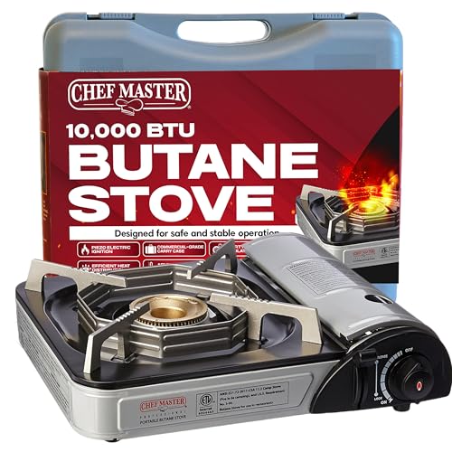 Chef Master Portable Butane Camping Stove, Countertop Burner, 10,000 BTU - style: StoveOnly
