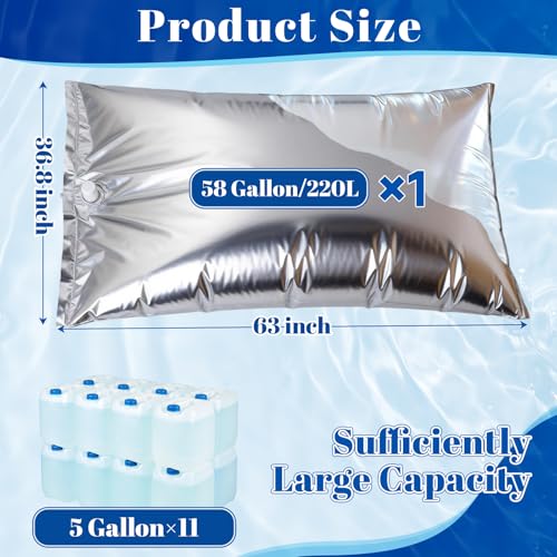 58 Gallon Aluminum Foil Emergency Water Storage - size: 58 Gallon