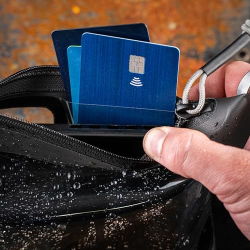 Rite in the Rain Weatherproof Monsoon Rough Water Storage Bag & Pouch, Phone Campatible, 8” x 4”, Black TPU (No. P784)