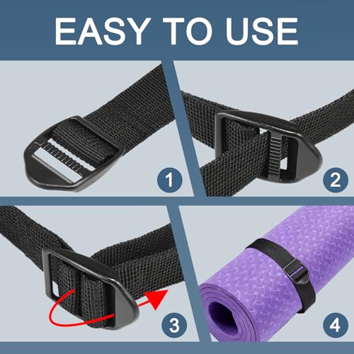 CooBigo 10 Pack Plastic Ladder Lock Buckles, 1-1/2" Ladder Slider Buckle for Backpack Strap Nylon Webbing Clip Replacement, Outdoor Camping Gear Sleeping Bag Tent Tie Down Strap Accessories (Black) - color: For Webbing Size: 1-1/2"(38mm) 10pack