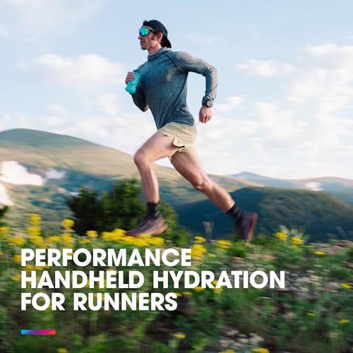 HydraPak SkyFlask Speed - Collapsible Handheld Running Water Bottle (350ml, 500ml, 500ml Insulated) - Adjustable Strap, Lightweight, Spill-Proof Cap - color: *NEW* Malibu Blue, style: 350ml