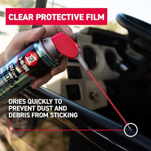 3-IN-ONE RVcare Window & Track Dry Lube with SMART STRAW SPRAYS 2 WAYS, 10 OZ - size: Pack of 1, style: Window & Track Dry Lube