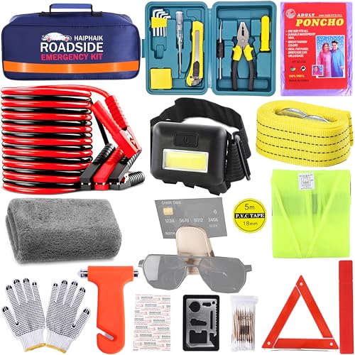 Car Emergency Kit with Jumper Cables Car Safety Kit Vehicle Emergency - size: xxl-24