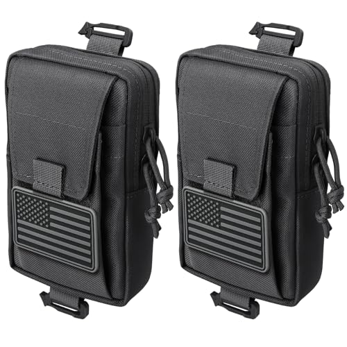 Tactical Backpack Accessories Pouch - color: Black-2pcs