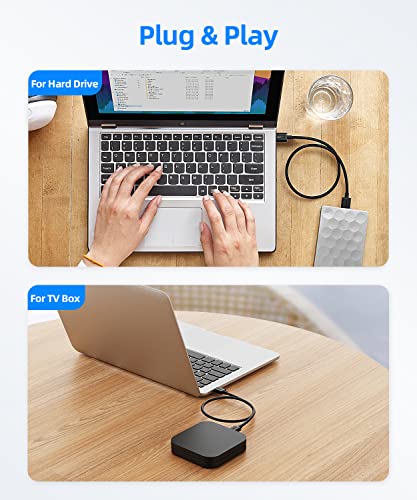 SUNGUY USB to USB Cable 1FT Short, USB 3.0 Type A Male to Type A Male Cable Data Transfer up to 5Gbps Compatible with Printers, Modems, Hard Drives, Monitor, Camera, Wacom, DVD, Hub - size: 1FT
